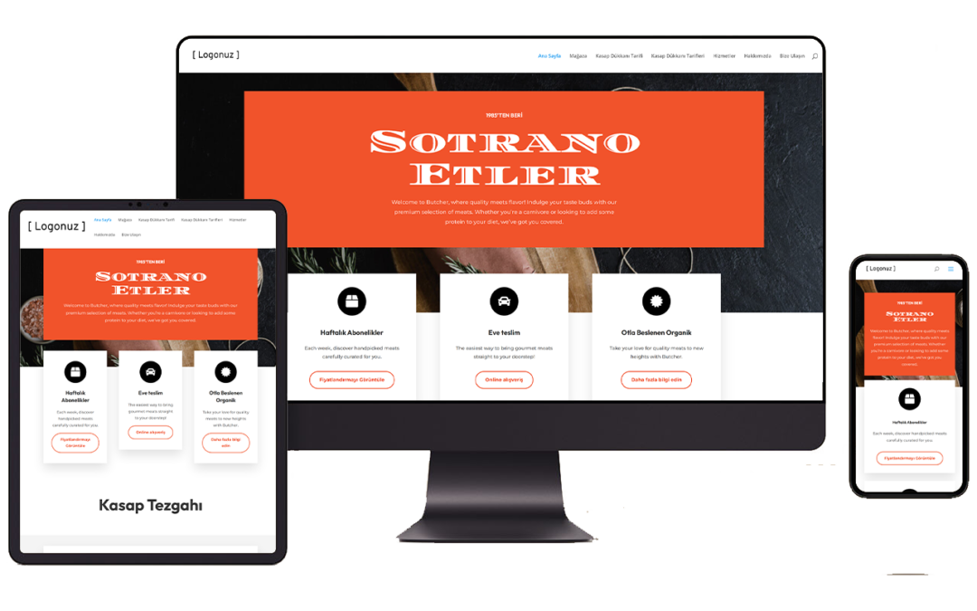 Kasap dükkâni Hazır WordPress Teması