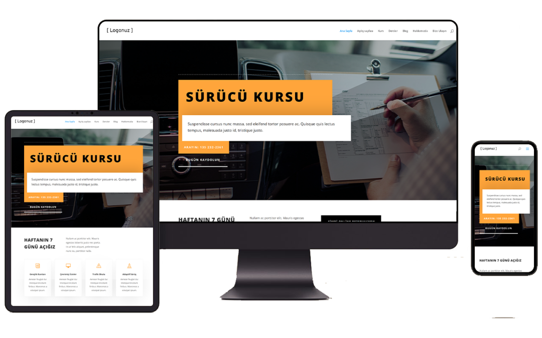 Sürücü kursu Hazır WordPress Teması
