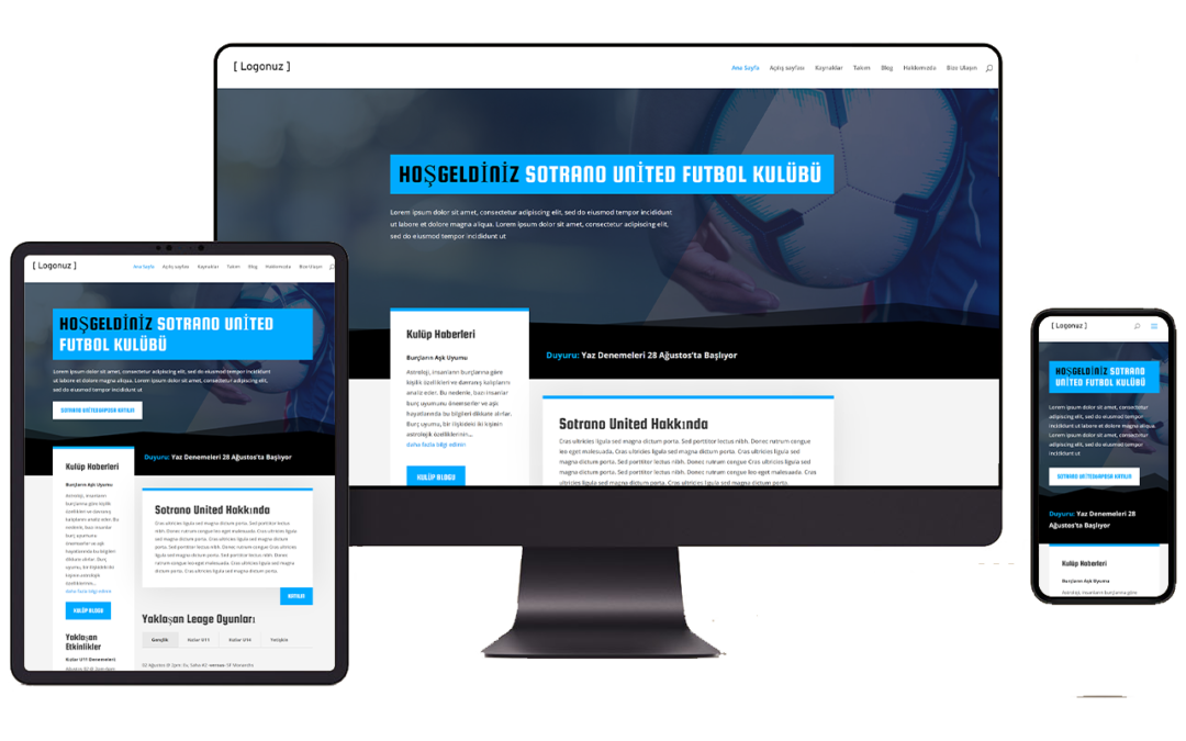 Futbol Kulübü Hazır WordPress Teması
